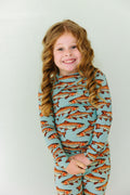 Catch & Release trout fishing bamboo pajamas for kids