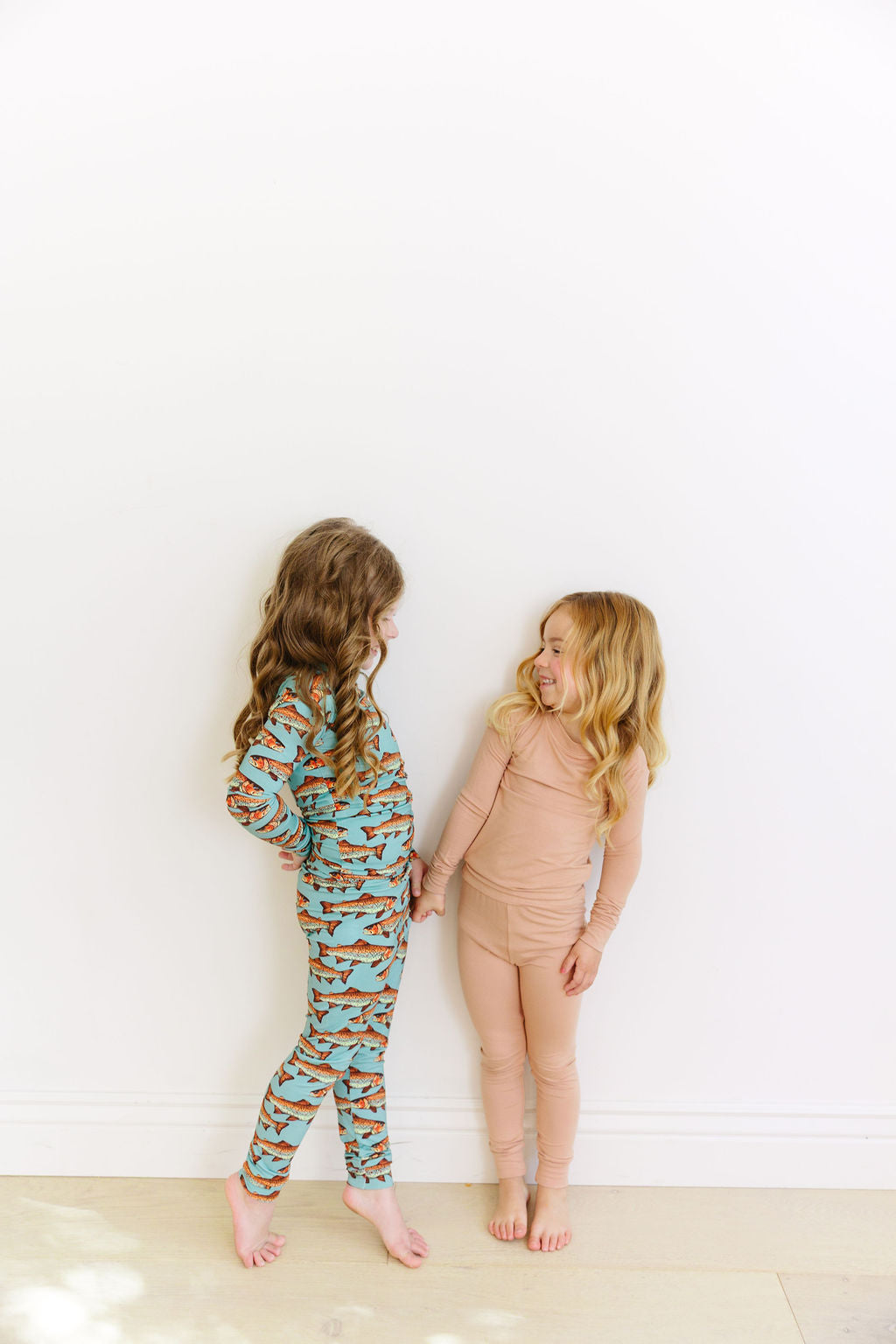 Catch & Release trout fishing bamboo pajamas for kids