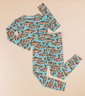 Catch & Release trout fishing bamboo pajamas for kids