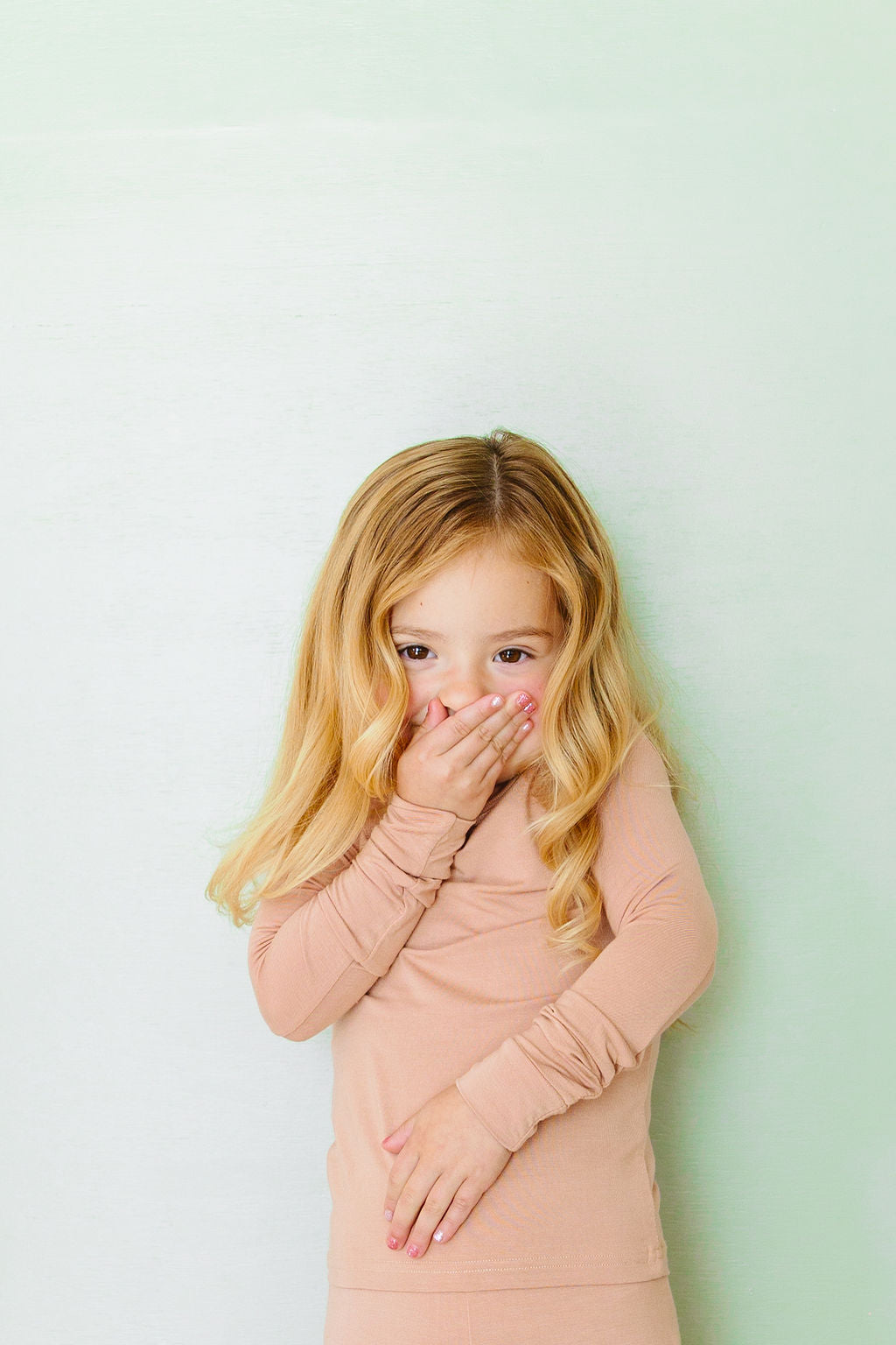 Golden Hour caramel bamboo two-piece set for kids – buttery soft breathable bamboo clothing