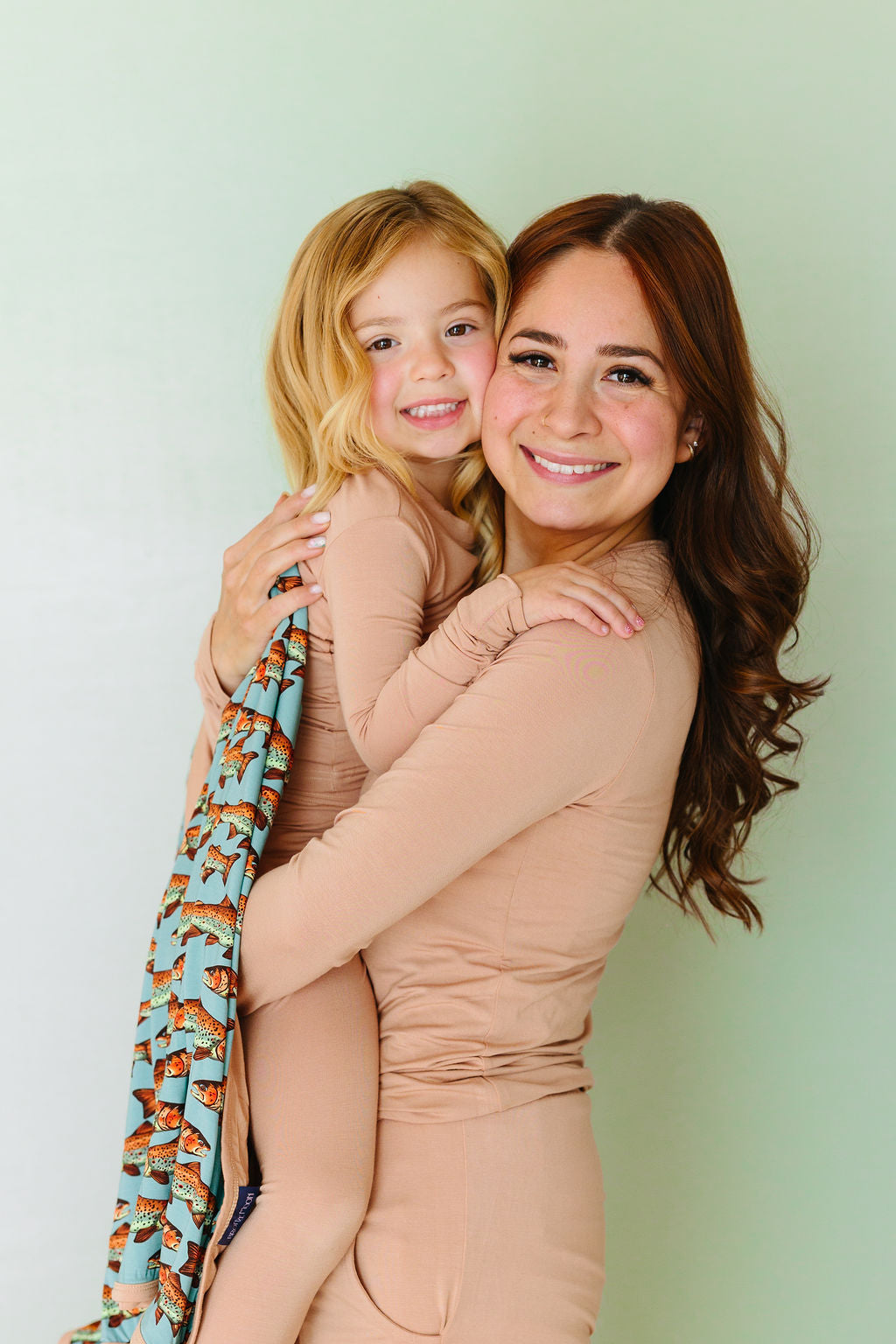 Golden Hour caramel bamboo adult set – cozy breathable matching bamboo loungewear for men and women