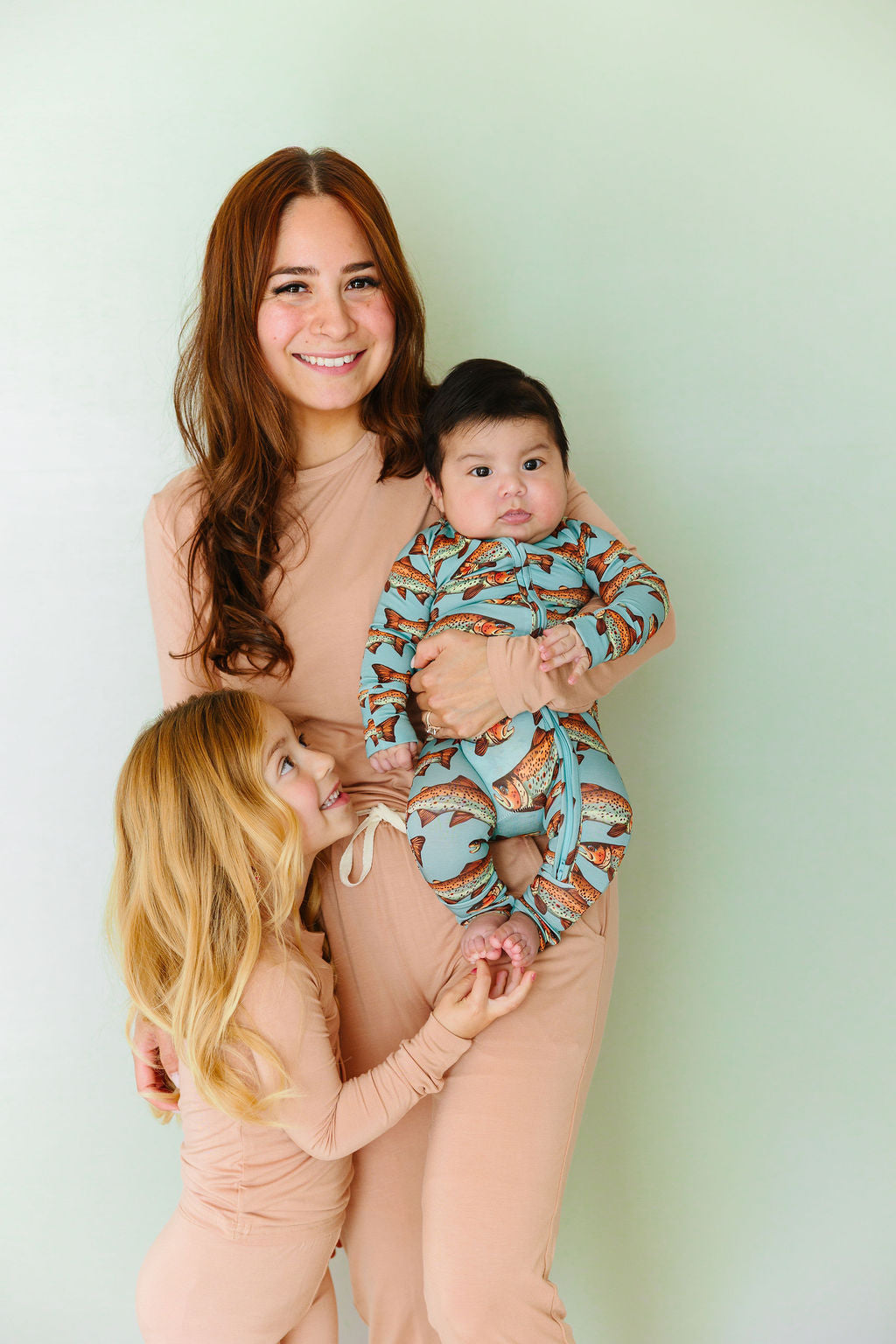 Golden Hour caramel bamboo adult set – cozy breathable matching bamboo loungewear for men and women