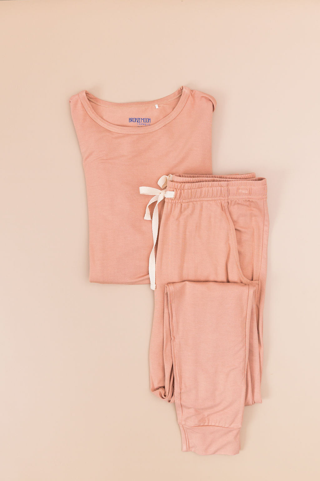 Golden Hour caramel bamboo adult set – cozy breathable matching bamboo loungewear for men and women