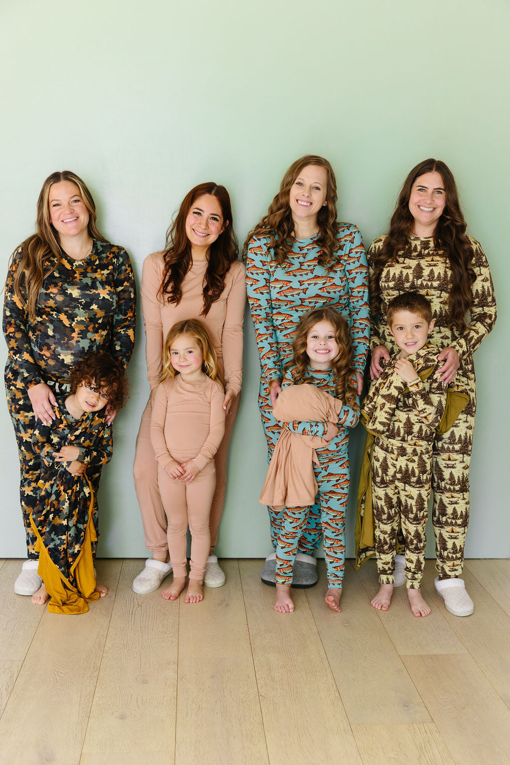 Hide & Seek camo bamboo adult set – cozy matching camouflage bamboo loungewear for men and women