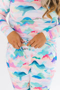 Close up of Pastel Peaks outfit