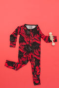 Redsun floral bamboo convertible romper flat lay
